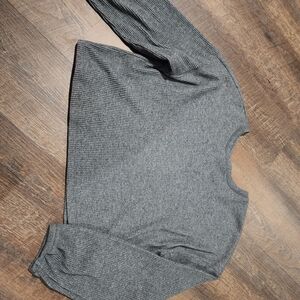 Old Navy Charcoal Ribbed Knit Crop Top